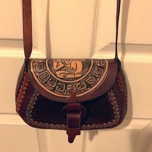 Hand-Made Authentic Mexican Leather Crossbody Bag